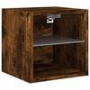 vidaXL TV Wall Cabinet Smoked Oak Engineered wood Compact Wall mounting
