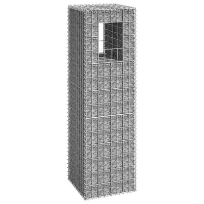 vidaXL Gabion Basket Post 15.7"x15.7"x55.1" Iron