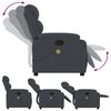 vidaXL Massage Recliner Chair Dark Gray Velvet