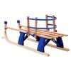 vidaXL Folding Snow Sledge with Backrest Wood 46.9"