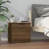 vidaXL Bedside Cabinet Set of 2 Brown Oak Engineered Wood Small
