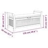 vidaXL Garden Storage Bench Cream white, natural wood