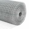 vidaXL Welded Wire Fence Silver 0.4 x 25 m