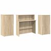 vidaXL Reception Desk Sonoma oak Engineered wood Large Reception Desk