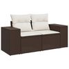 vidaXL Garden Sofa Set Brown