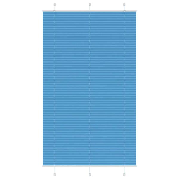 vidaXL Pleated Blind Blue 100% Polyester 47.2 x 78.7 in