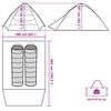 vidaXL Camping Tent Dome 2-Person White Blackout Fabric Waterproof