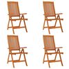 vidaXL Garden Dining Set Reddish-brown Solid eucalyptus wood Extendable