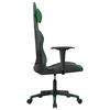vidaXL Gaming Chair Black and Green Faux Leather