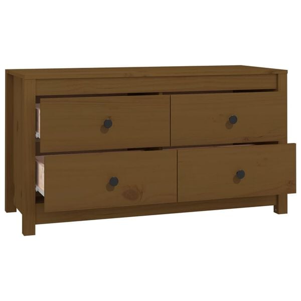 vidaXL Side Cabinet Honey brown Solid pine wood Medium Side Cabinet