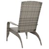 vidaXL Garden Adirondack Chair Grey Poly rattan, powder-coated steel
