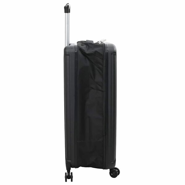 vidaXL Suitcase Folding with Lock Black 50 x 30 x 76 cm ABS Plastic