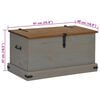 vidaXL Storage Chest Grey Solid pine wood, metal Medium Storage Chest