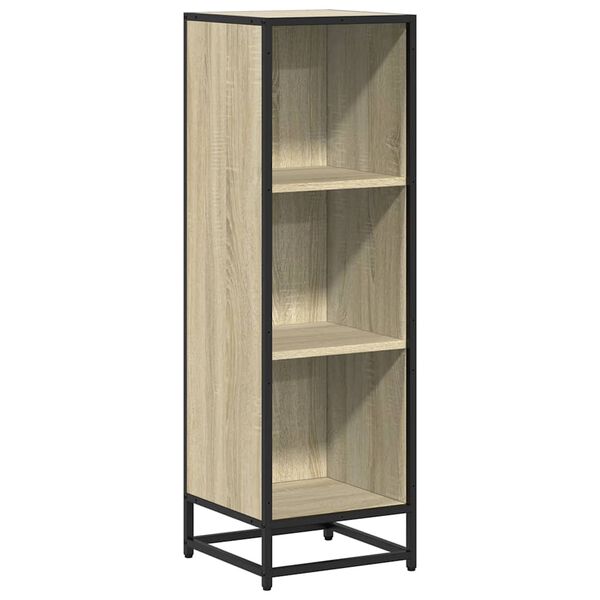 vidaXL Book Cabinet Sonoma oak Engineered wood, metal Medium