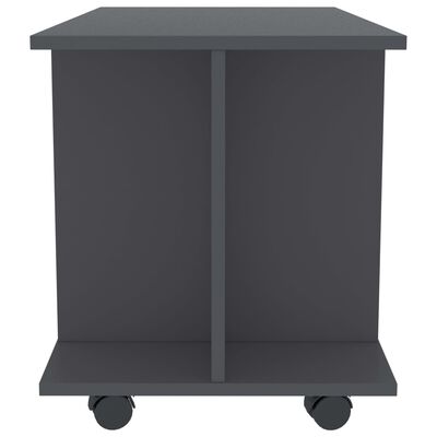 vidaXL TV Cabinet with Castors Gray 31.5"x15.7"x15.7" Engineered Wood