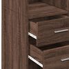 vidaXL Storage Cabinet Brown Oak Engineered Wood Tall Storage Cabinet