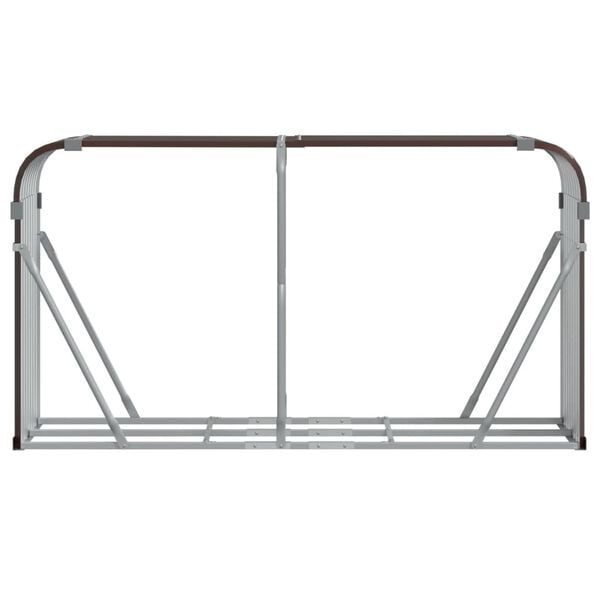 vidaXL Log Holder Brown 70.9"x17.7"x39.4" Galvanized Steel