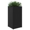 vidaXL Garden Planter Set of 2 Black Powder-coated steel Medium