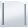 vidaXL Bathroom Mirror Silver Glass and aluminum 31.5 x 23.6 in