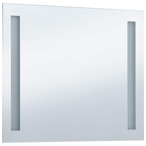 vidaXL Bathroom Mirror Silver Glass and aluminum 31.5 x 23.6 in