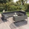 vidaXL Garden Lounge Set Grey PE rattan Large Removable Covers