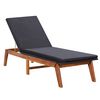vidaXL Sunlounger Black and brown PE rattan Standard Height-Adjustable