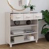 vidaXL Console Table White Solid pine wood, MDF Medium Console Table