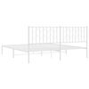 vidaXL Bed Frame White Steel Full Bed Frame Rectangular Traditional