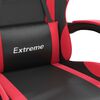 vidaXL Gaming Chair Black and Red Faux Leather