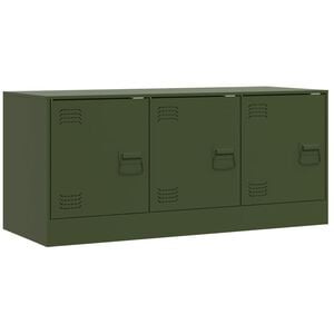 vidaXL TV Cabinet Olive Green Cold-rolled steel Medium TV Cabinet