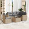 vidaXL Garden Sofa Set Beige, Light Grey