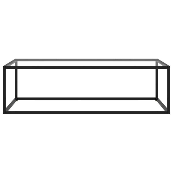 vidaXL Coffee Table Black and transparent
