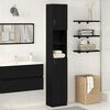 vidaXL Bathroom Cabinet Black oak Engineered wood Tall Bathroom Cabinet