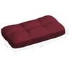 vidaXL Sofa Cushion Set of 7 Wine Red 100% Polyester