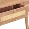 vidaXL Console Table Wheat finish Solid mango wood with natural cane
