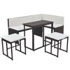 vidaXL Garden Furniture Set Brown, Cream White