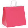 vidaXL Paper Bags 250 pcs with Handles Pink 32x22x28 cm