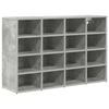 vidaXL Shoe Cabinet with Shelf Concrete grey 40.55 x 11.81 x 26.38 in