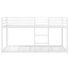 vidaXL Bunk Bed White Steel 42.1 x 79.9 in Bunk Bed Rectangular