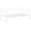 vidaXL Sofa Bed Frame White Powder-coated metal Standard Single