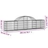 vidaXL Gabion Basket Set of 20 Silver Galvanized Iron