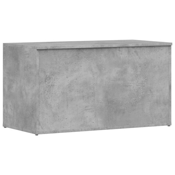 vidaXL Storage Chest Concrete grey Engineered wood 33.1 x 16.5 x 18.1 in