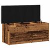 vidaXL Storage Bench Old wood Engineered wood, 100% polyester