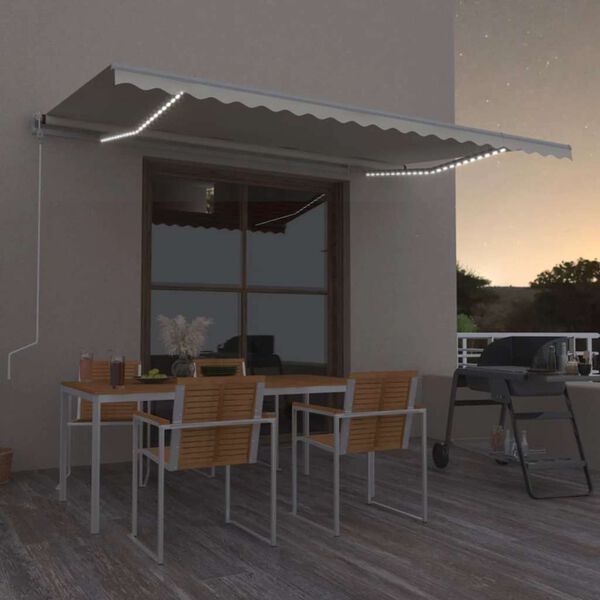vidaXL Retractable Awning Cream