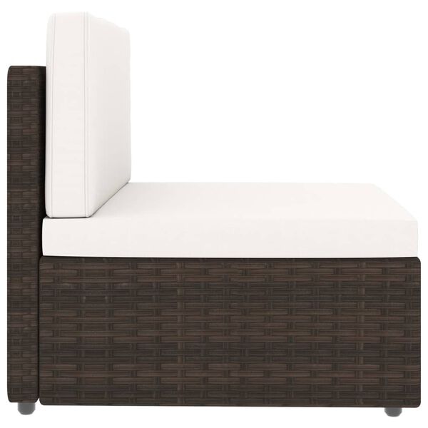 vidaXL Garden Lounge Set Brown, Cream White