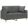 vidaXL 2-seater Sofa Dark Grey Fabric (100% polyester), metal, textilene