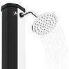 vidaXL Solar Shower Black and silver ABS Large UV-resistant materials