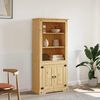 vidaXL Side Cabinet Brown Solid Pine Wood 31.5x15.7x66.9 in Side Cabinet