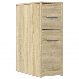 vidaXL Narrow Bathroom Cupboard Sonoma Oak Engineered Wood Slim, Tall