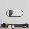 vidaXL Wall Mirror Black Glass, PVC 15.7 x 5.9 in Decorative Inlays
